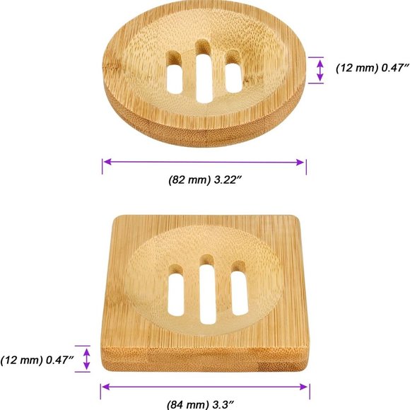 💲BOGO💲 NEW Set of 2 Bamboo Soap Holders - Picture 5 of 9